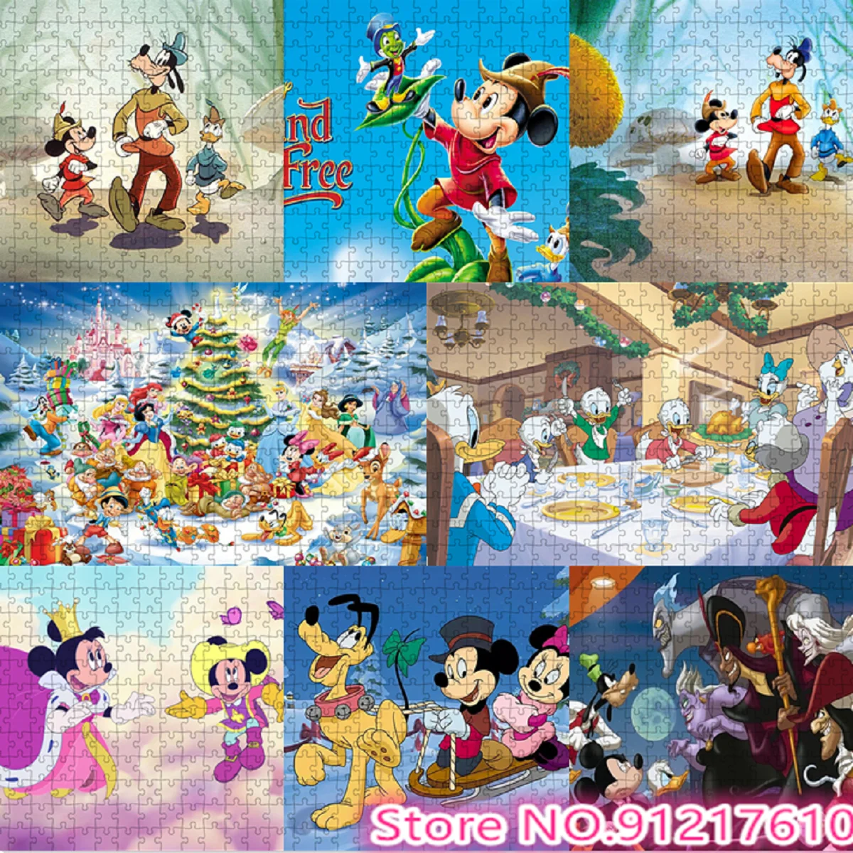 

Disney 1000 Pieces Mickey Mouse Combination Jigsaw Children's Brain-Burning Game Puzzle Gift Holiday Preferred