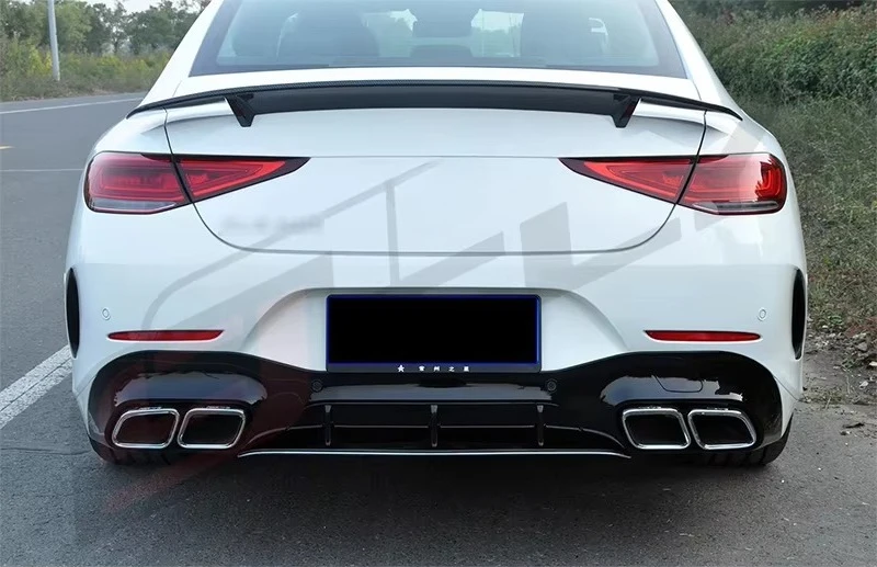 Фото Бампер C257 для Mercedes-Benz CLS (W257) в стиле GT63: передний и задний бамперы, диффузор, выхлопные трубы, 2019-2023 гг. №4