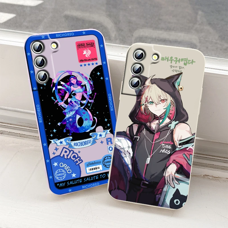 

Hot Trend Luxury Poster Phone Case For Samsung Galaxy S22 S21 S20 Pro FE S10 Note 20 10 Plus Lite Ultra Liquid Rope Cover