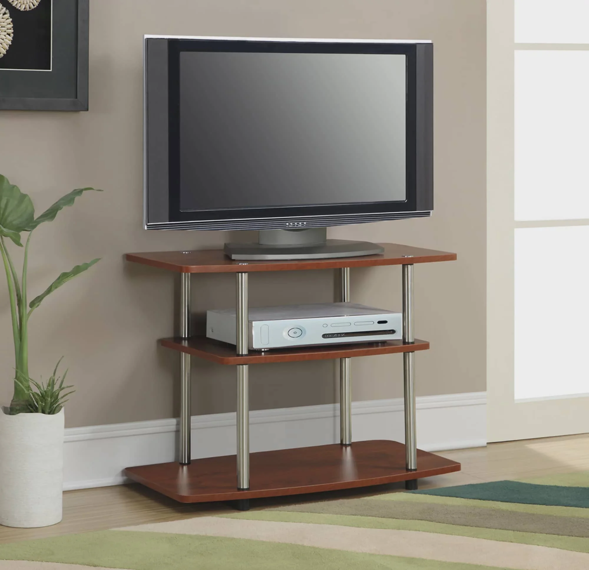 

Designs2Go No Tools 3 Tier TV Stand, Cherry