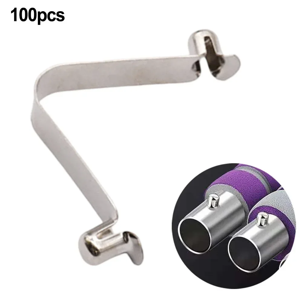 ity 100 шт. Sprężyna zatrzaskowa do rurki blokującej Klips w kształcie litery V Podwójna sprężyna koralikowa kijków namiotowych Wiosło