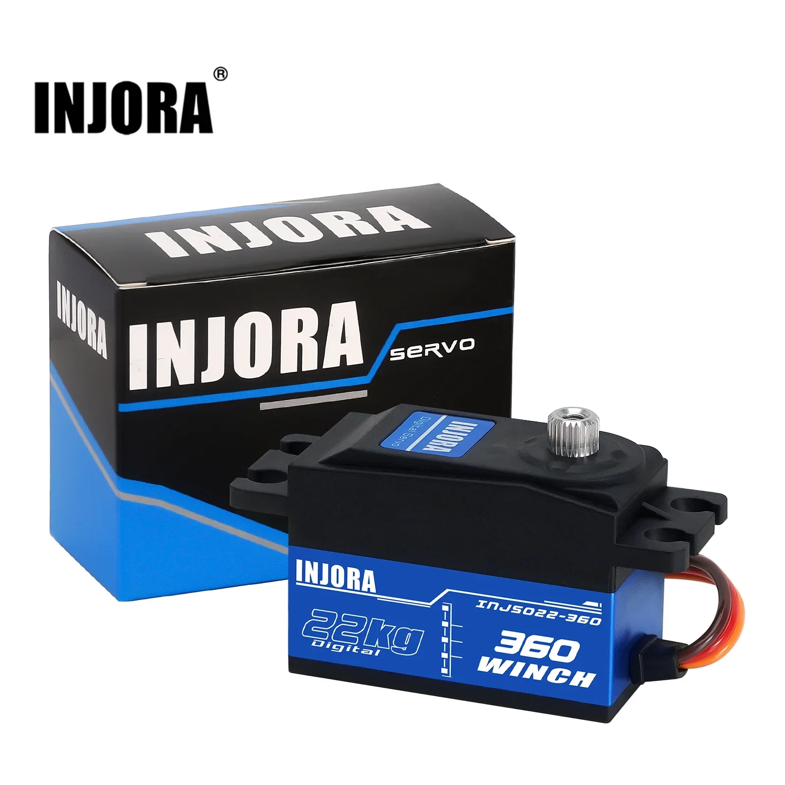 INJORA INJS022-360 22 кг вращение на 360 ° Низкопрофильная шлифованная серволебедка катушка