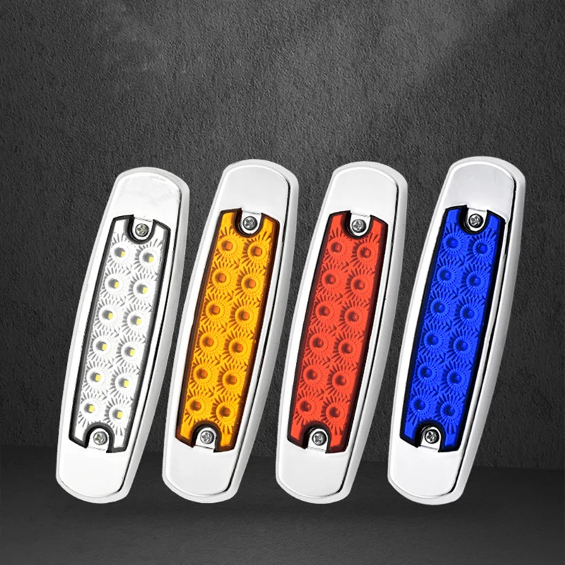 

3Pcs 24V Car LED Taillight Truck Side Light Electroplating Side Lamp Car Styling Decorative Auto Exterior Decoration Accessories