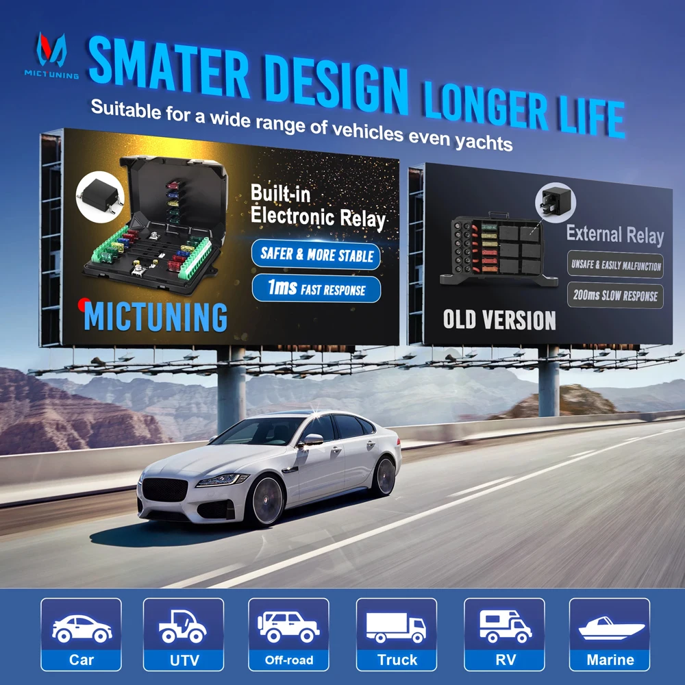 MICTUNING новый P1s синий 12-бандовый переключатель панель управления релейная коробка