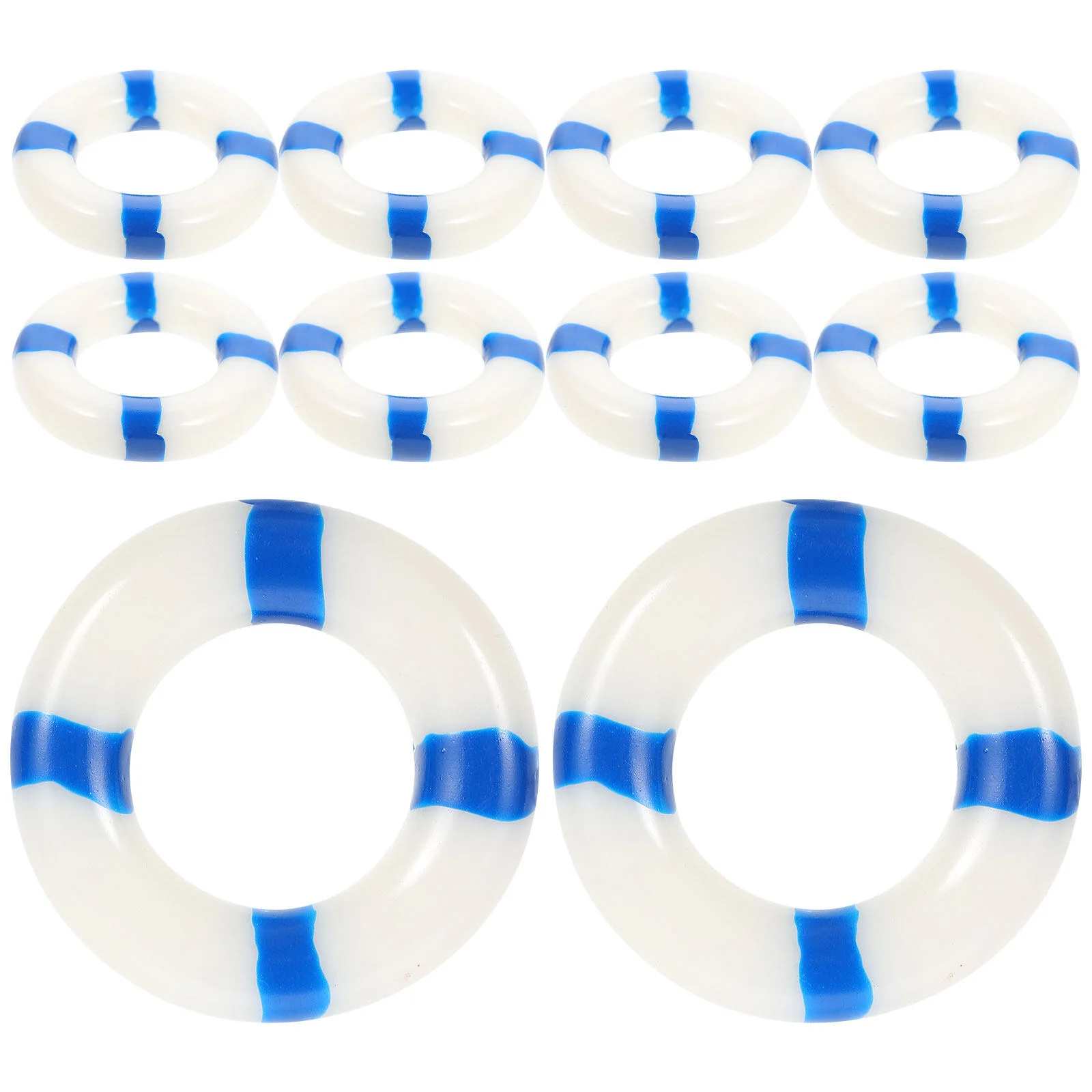 

10 Pcs Decorative Ornaments Swim Ring Door Table Top Marine Theme House Decorations Home Accessories