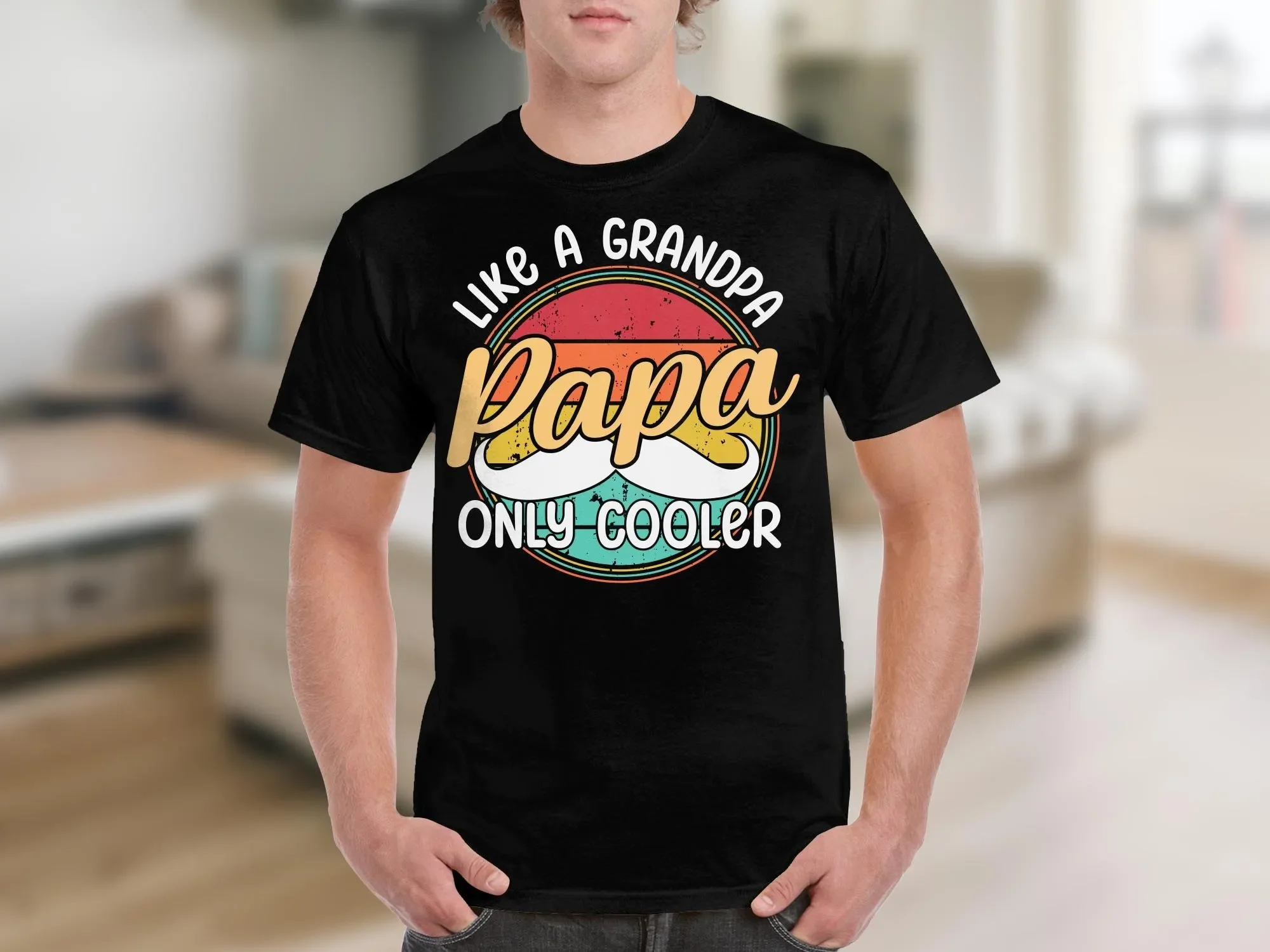 Camiseta fammiiliar de Vestido Retro camisa fresca perfecta para papá como un abuelo