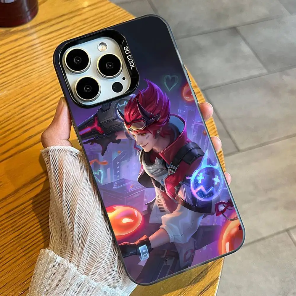 Чехол для телефона C-Claude Game MLBB HD с принтом для iPhone 16 17 15 14 12 13 Pro Max, черный матовый противоударный чехол-накладка (art.: 3920d9720119d) - 3920d9720119d