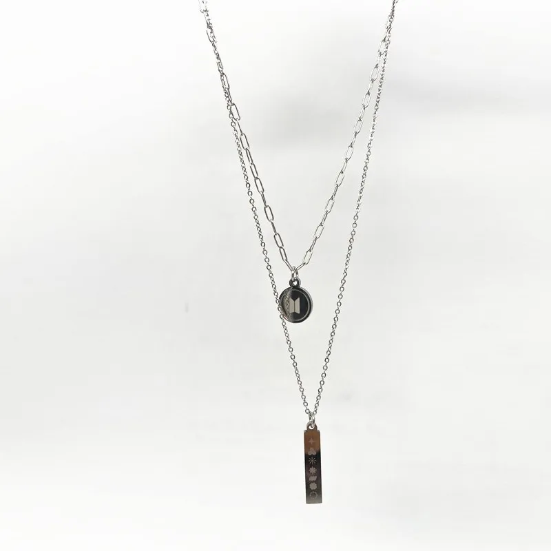 

Коллекция 2022 года, ожерелье от Hallyu New Min Yoongi, праздничный подарок для пары, ожерелье с выбором SUGA, аксессуары знаменитостей