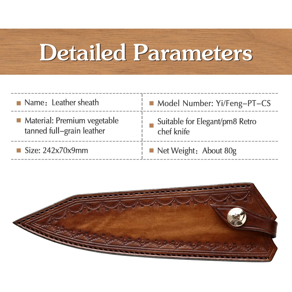 

Ножны для ножа HEZHEN из растительного дубления