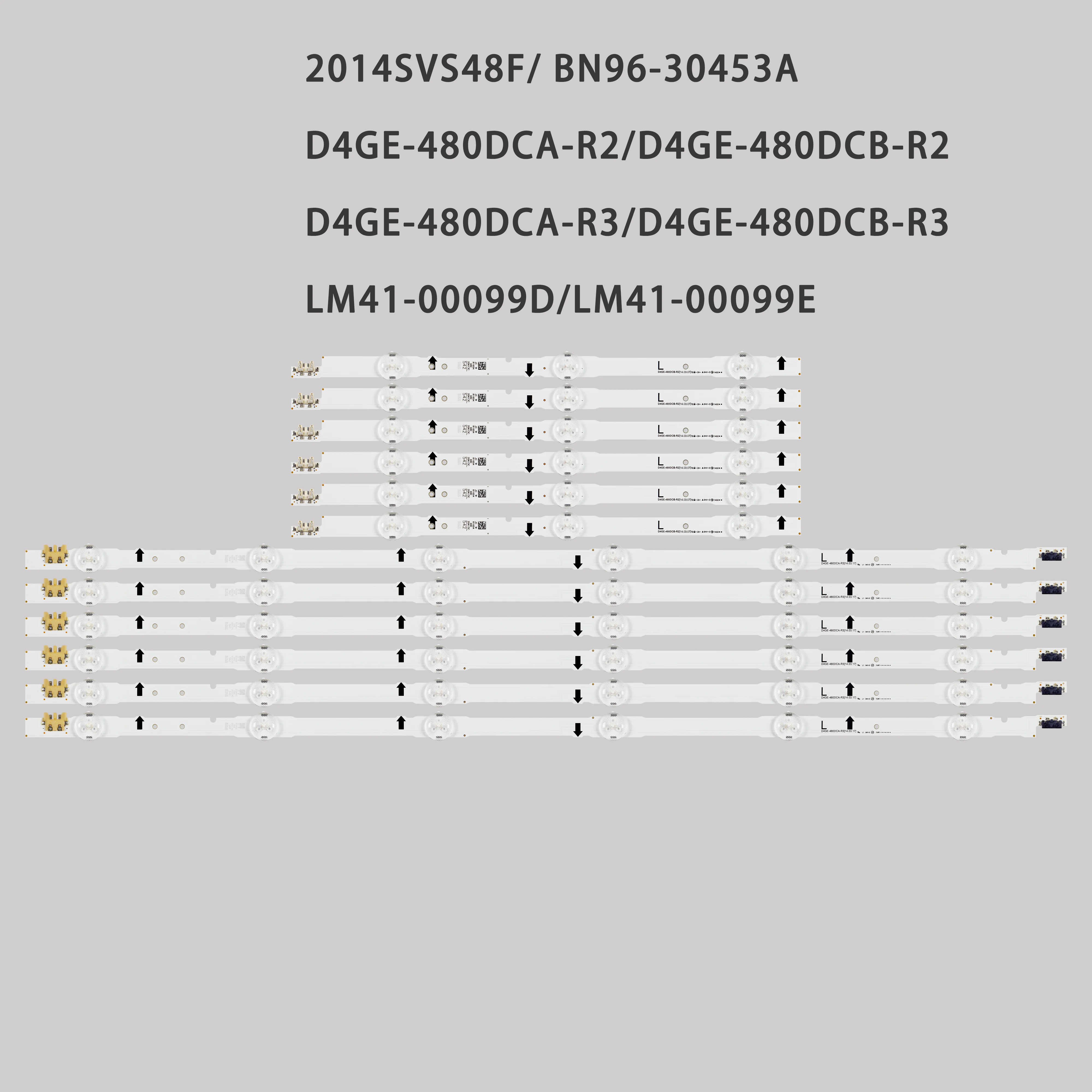 

12 PCS LED backlight strip D4GE-480DCA 480DCB-R3 R2 for Samsung UE48H6400 UE48H6200AK BN96-30453A 30454A 38891A 38892A 30418A