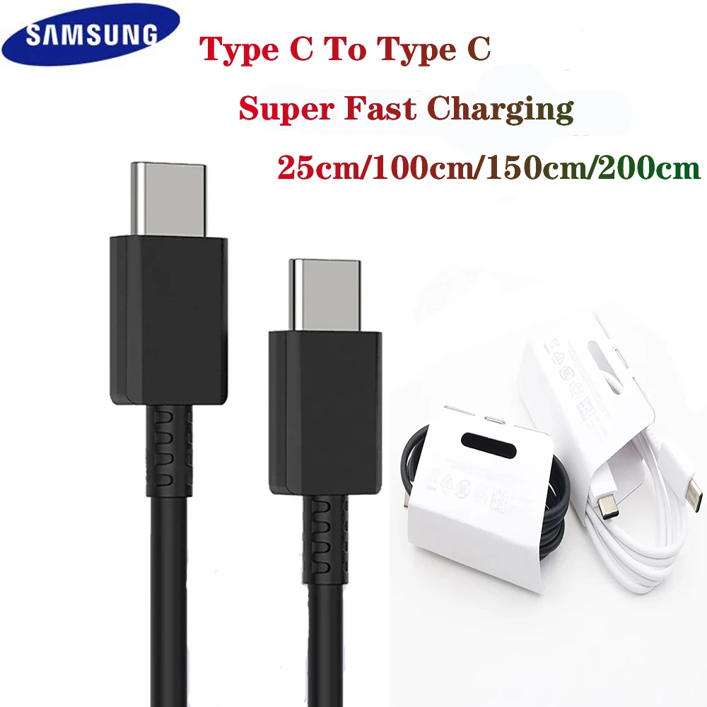 

Original Samsung S21 FE S20 FE 25w Cable Surper Fast Charge Type C To Type C Pd PPS Quick Charging For Galaxy A31 A51 A71 A91