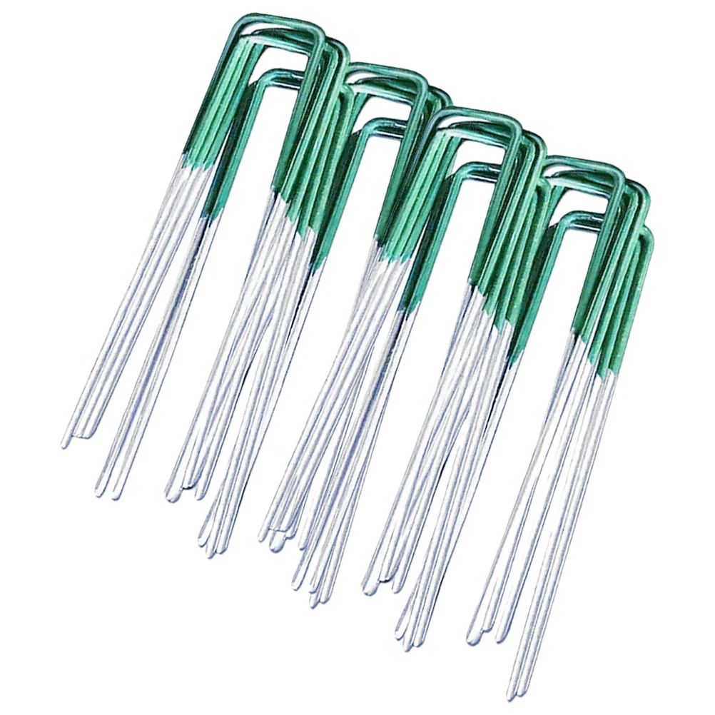 

Stakes Landscape Tent Ground Pegs Camping Gasket Peg Tool Fixing Nail Staples U Shaped Lawn Pin Nails Canopy Garden Anchoring