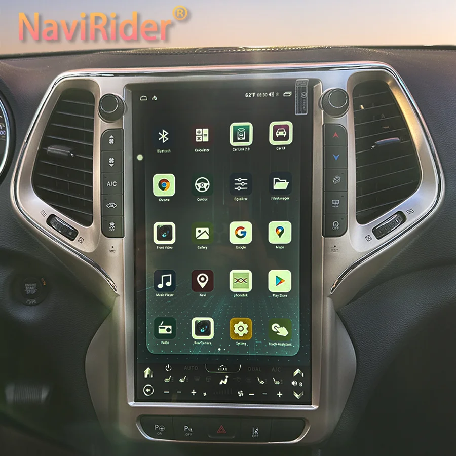 

13,6 дюймовый экран Tesla Android радио 2din для Jeep Cherokee 2014 2021 GPS Navi Carplay Автомобильный мультимедийный видеоплеер магнитофон
