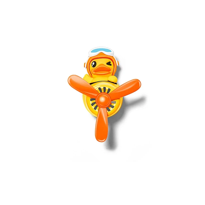 

Car Air Freshener Yellow Duck Rotating Propeller Outlet Fragrance Magnetic Design Auto Accessories Interior Perfume Diffuse