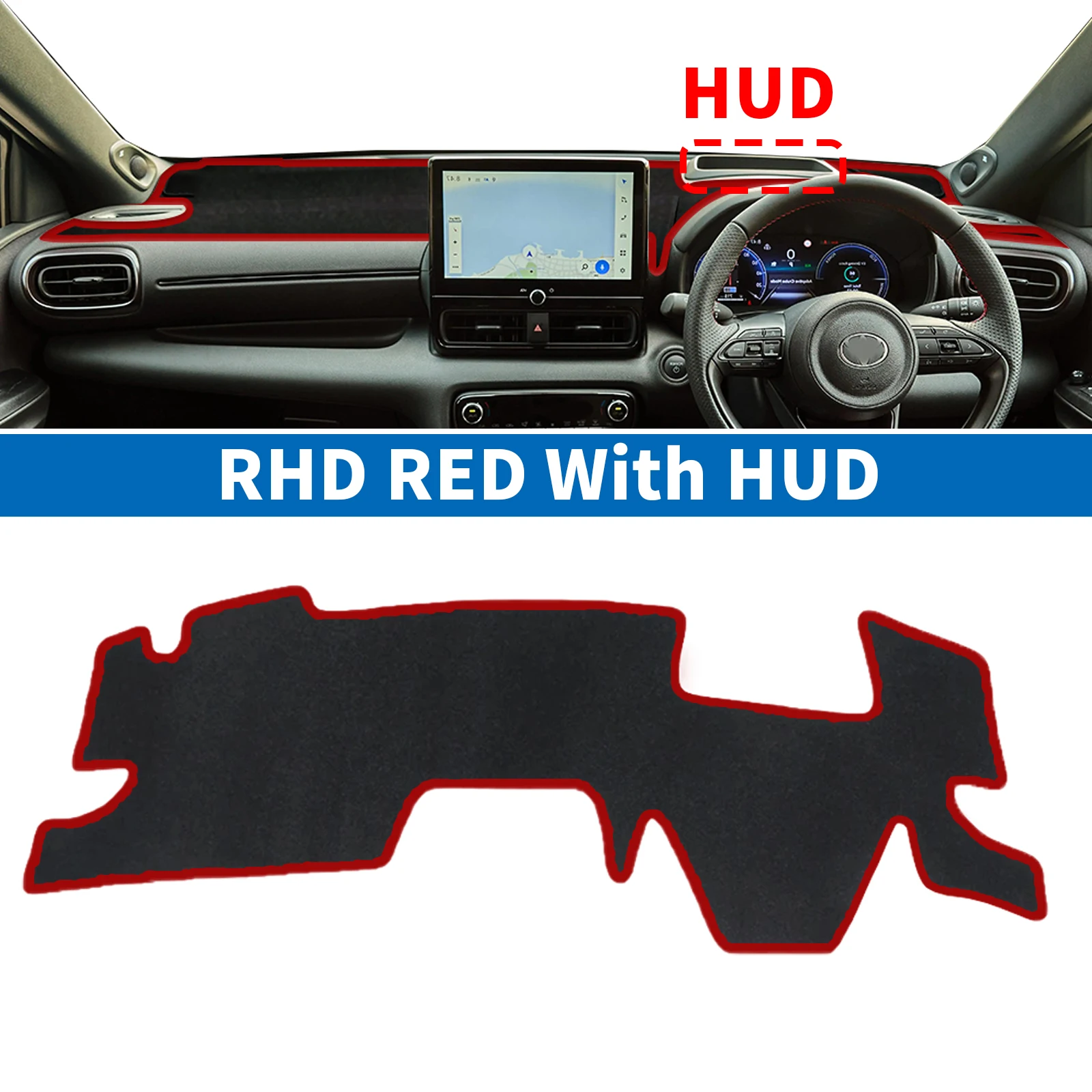 

Коврик для приборной панели для Toyota Yaris Cross XP210 2021 2022 2023 2024, чехол для приборной панели, автомобильные аксессуары, солнцезащитный коврик, защитный ковер