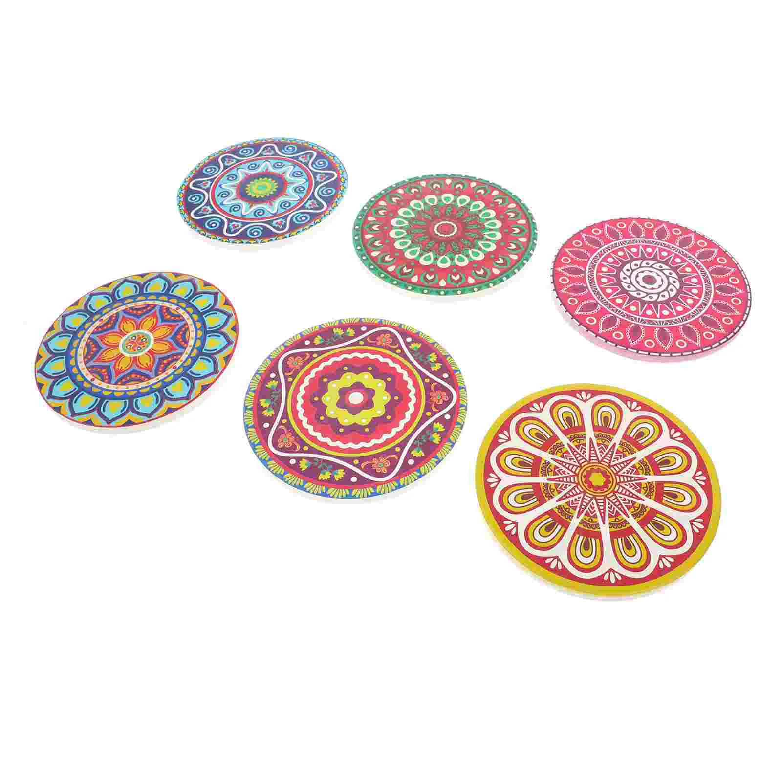 

6pcs Fashionable Beautiful Attractive Absorbent Placemat Cup Pad Tableware Mat for Indoor
