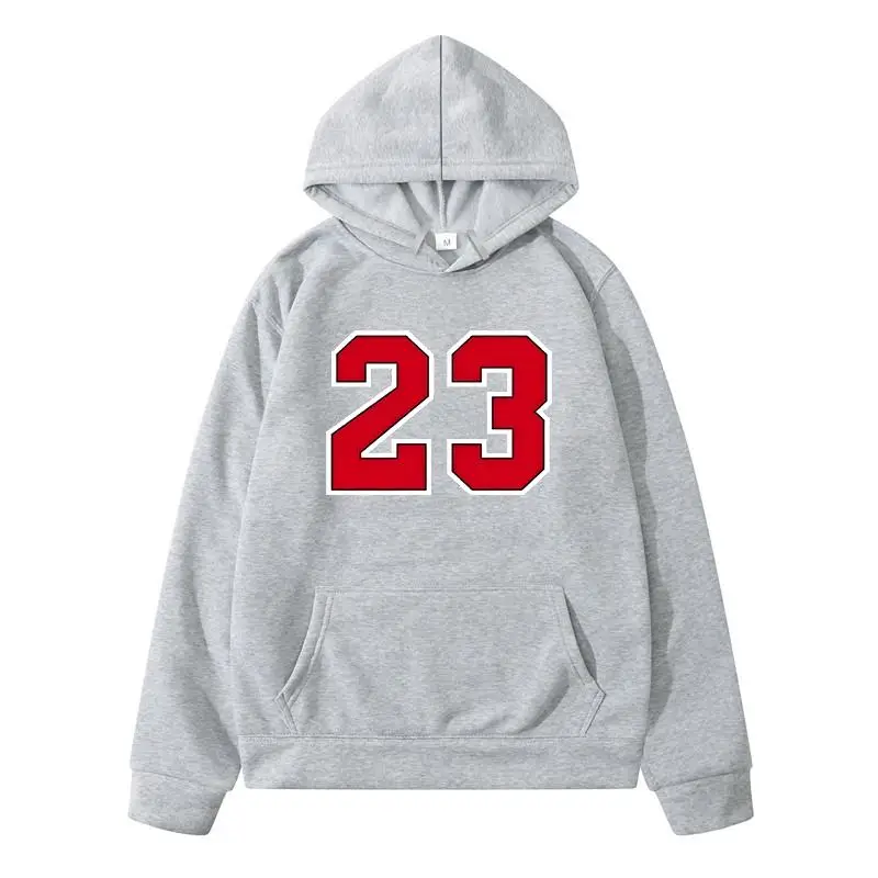 Мужская Jordan Classic No. 23 Повседневная Свободная Толстовка С Капюшоном И Принтом В