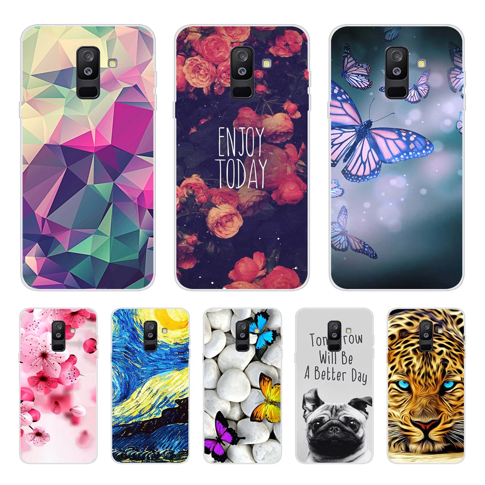 Силиконовый чехол для Samsung A6 2018, чехол A 6 A600F, мягкий силиконовый чехол для телефона Samsung Galaxy A6 Plus 2018 A605 A605F, чехлы