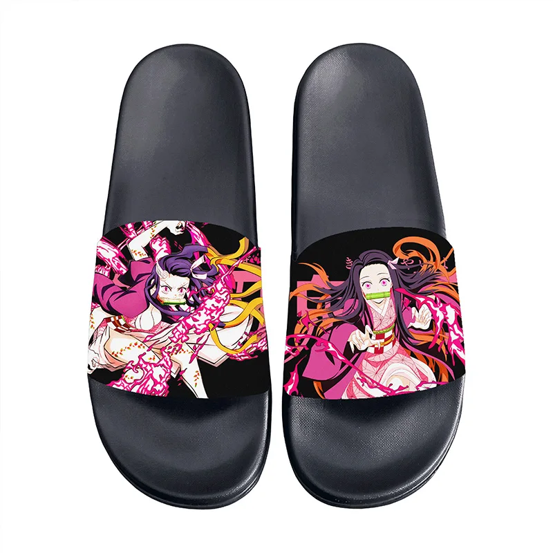 Летние сандалии тапочки аниме Demon Slayer Tanjirou Nezuko для косплея милая обувь с героями