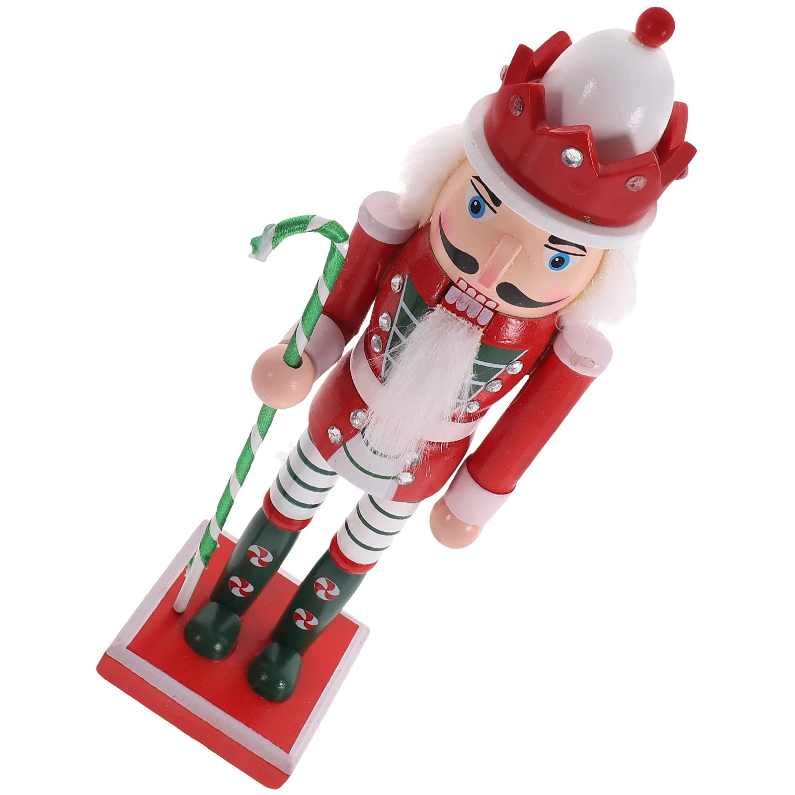 

Nutcracker Soldier Desktop Decor Ornaments Christmas Wood Nutcrackers Figures Unique Xmas Party Child Crutches