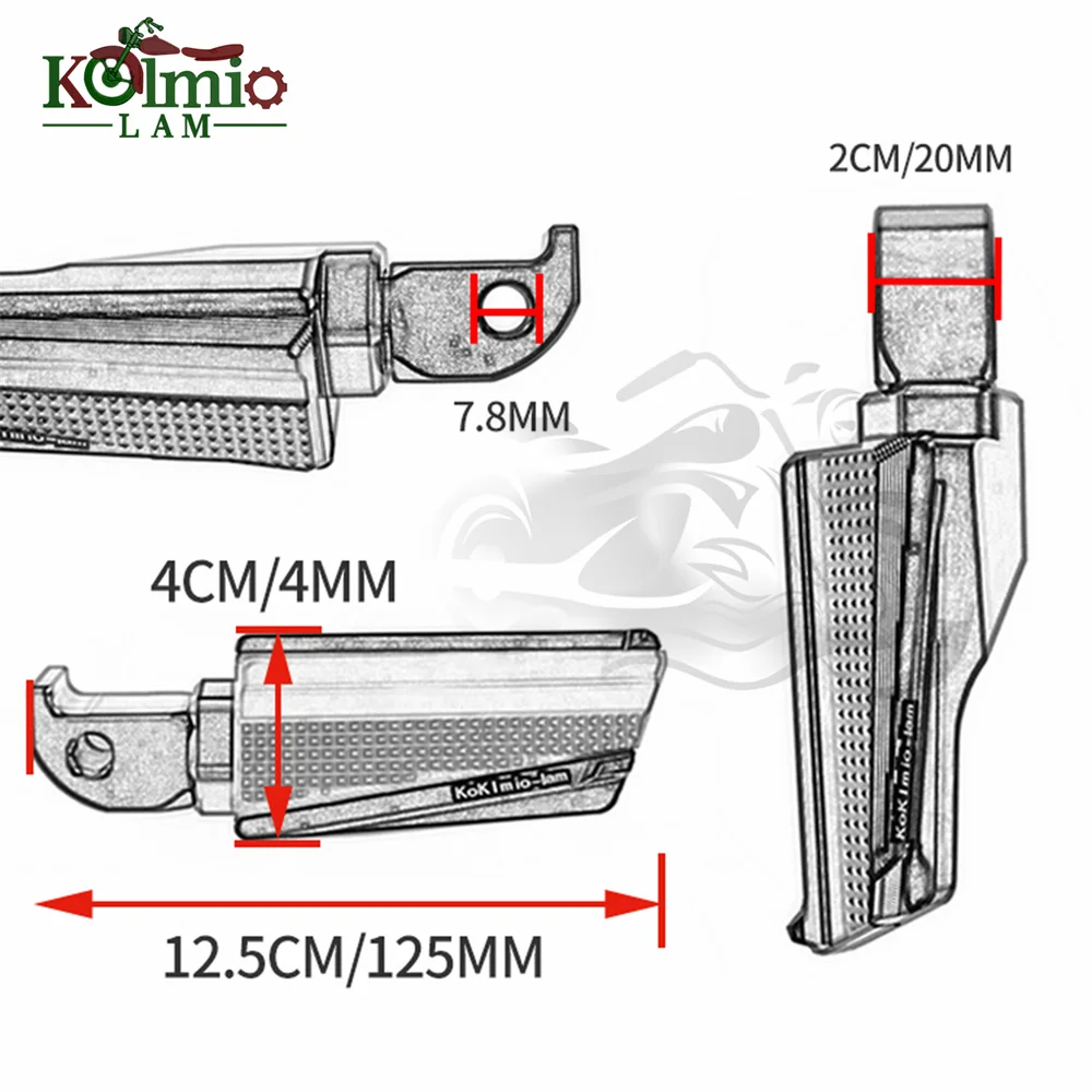 Подходит для мотоцикла XMAX 125 250 300 400, задняя подставка для ног пассажира, педаль NMAX 125 150 155 TRICITY 300 X-MAX 125 X-NAX (art.: 3920d445a574d) - 3920d445a574d