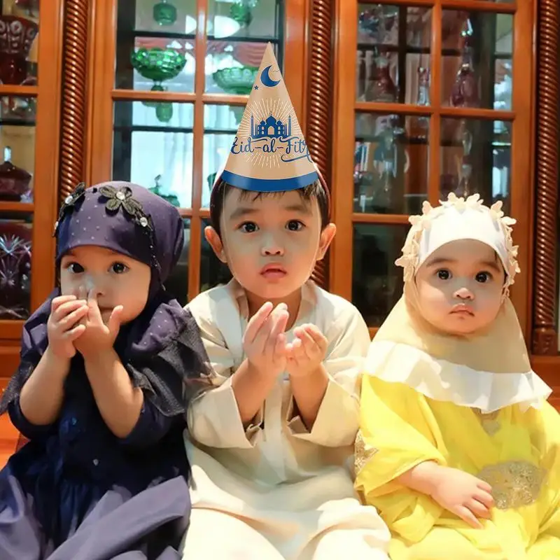 

Eid Paper Hats 6pcs Mini Cone Eid Paper Caps For Middle East People Easy Using Lightweight Party Hats For Eid Festival Party