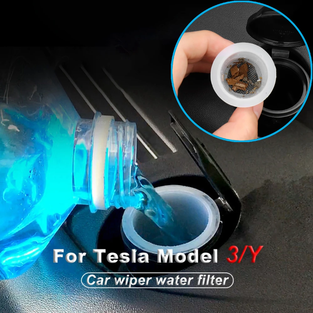 

For Tesla Model 3 Model Y Car Wiper Water Inlet Filter Anti-Clogging Dust Cover Car Modification Accessories Auto Parts