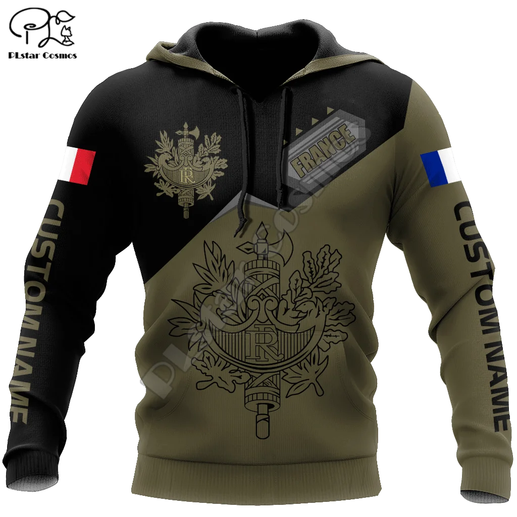 

PLstar Cosmos France Army 3D Printed 2022 New Fashion Hoodies Sweatshirts Zip Hoded For Men/Women Casual Streetwear Apparel F04