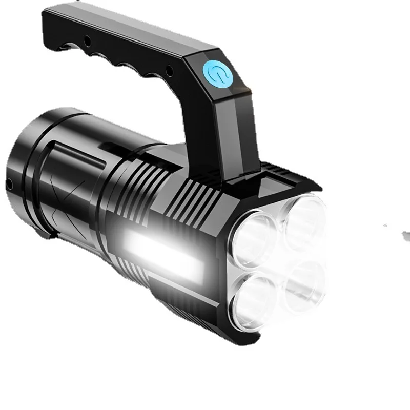 

Портативный 4 флэш-памяти, USB перезаряжаемая лампа, COB дисплей мощности, многофункциональная флэш-лампа, водонепроницаемая