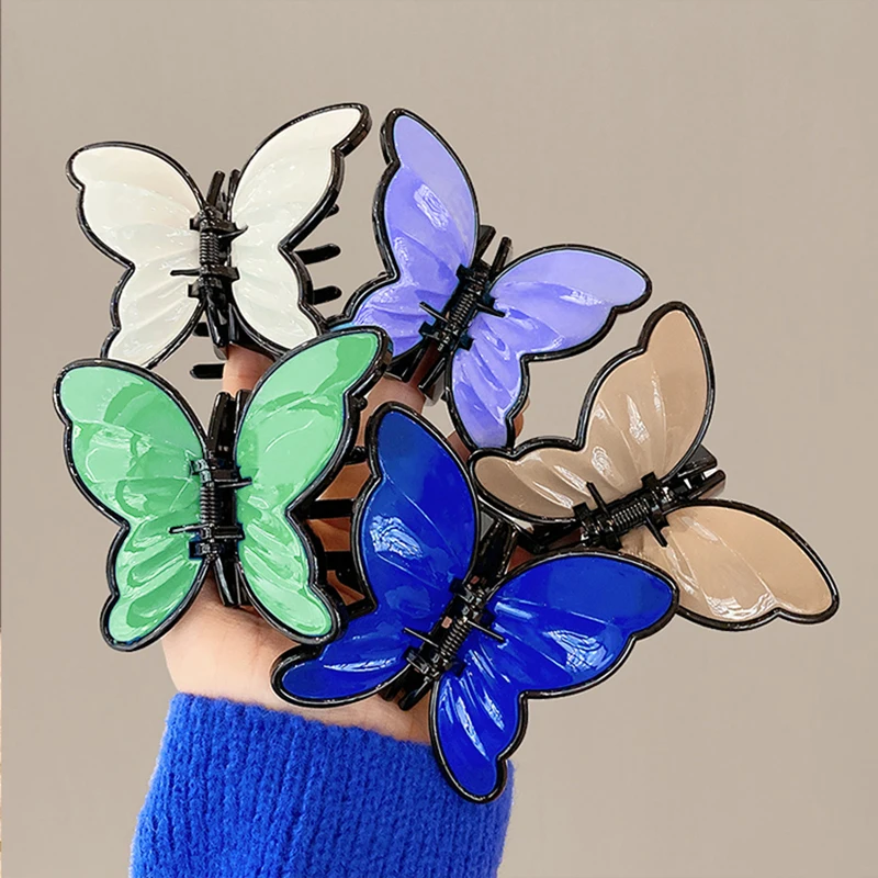 

Новинка 2022, Весенняя женская заколка для волос в виде бабочки, большой женский зажим для волос в виде супер феи, заколка для волос для девоче...