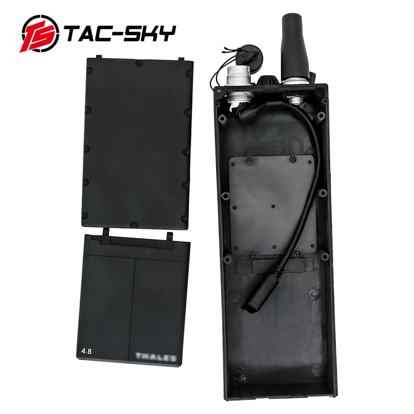 TAC-SKY Tactical PRC 148 Walkie Talkie Model Dummy Case Virtual Box + Tactical Headset Adapter U94 PTT 6-Pin Tactical PTT