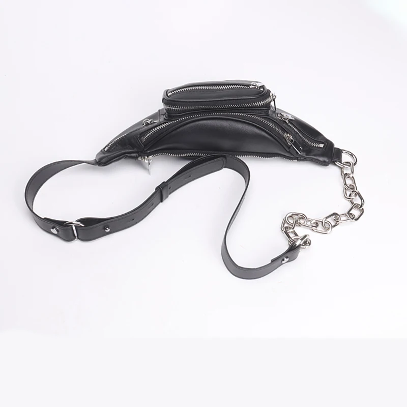 Genuine Leather Crossbody Leisure Time Mobile Phone Bag Chain Waist Pack Bags With Free Shipping Sack Women's Shoulder Bag