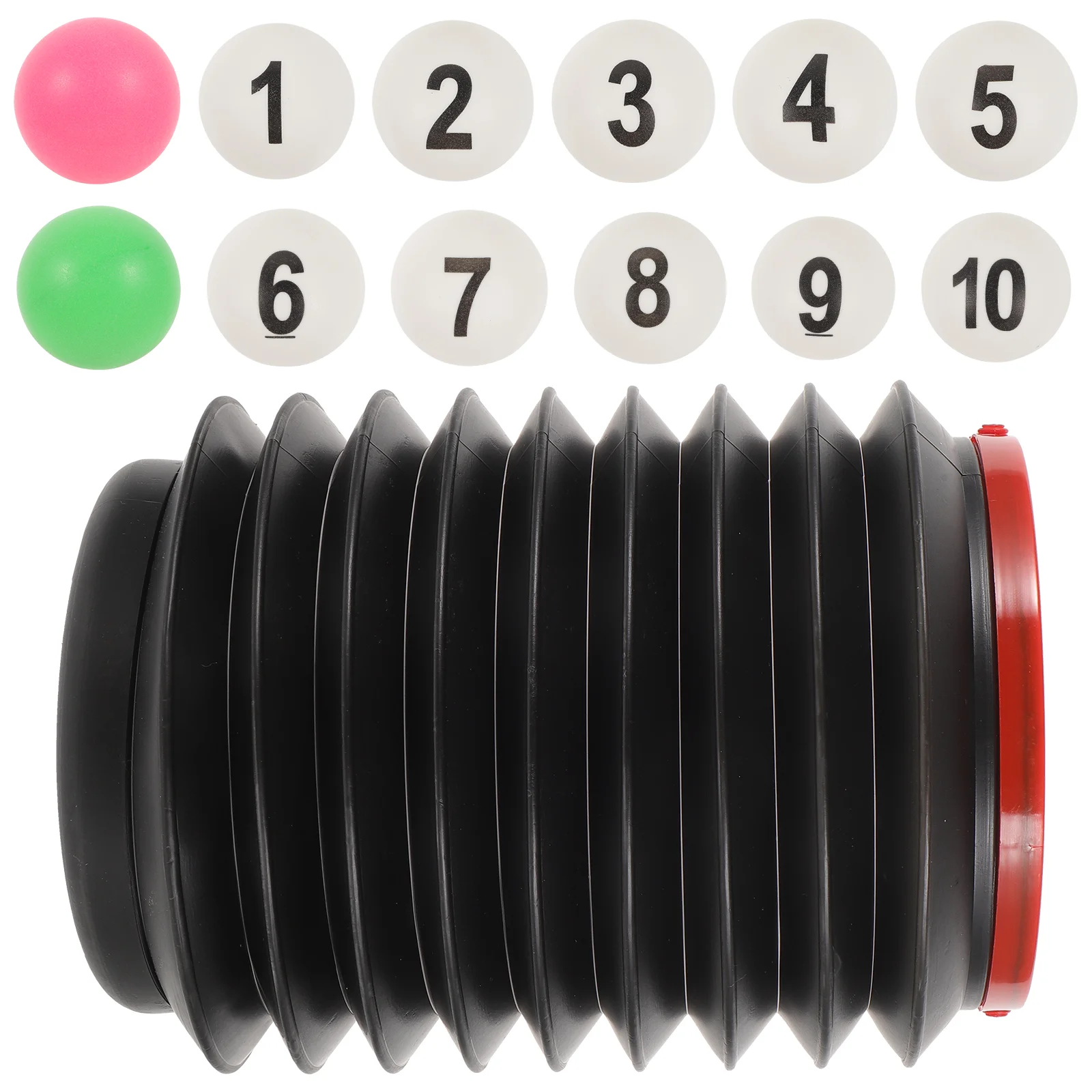 

13pcs Lottery Number Balls ABS Table Tennis Balls Printed Pong Balls with Storage Bucket for Game Party Decoration (White 1-10