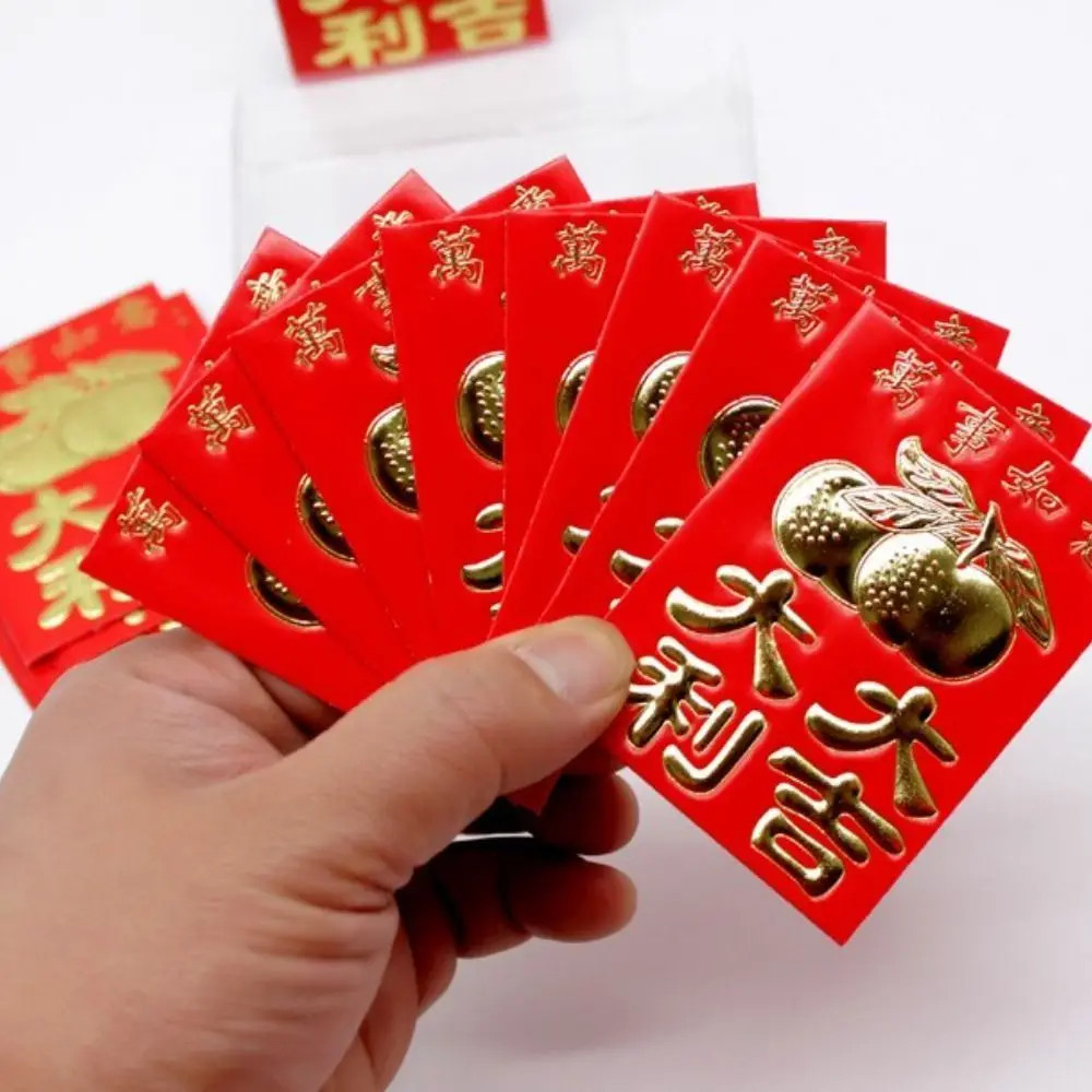 

Gilded Best Wish Exquisite Chinese Wedding New Year Money Pockets Blessing Pockets Mini Red Envelope Spring Festival