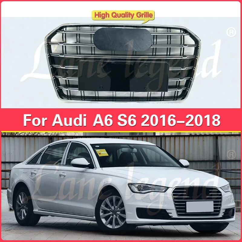 Передние гоночные грили спортивный высококачественный гриль решетка для Audi A6L 2016
