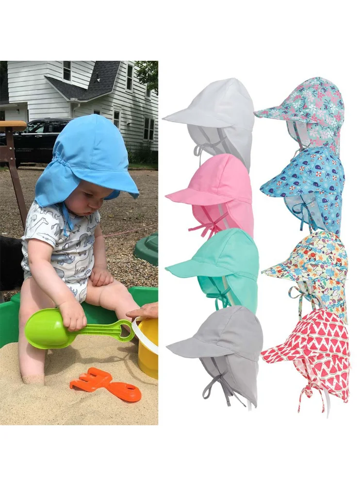 

Quick-drying l Children's Bucket Hats For 3 Months To 5 Years Old Kids Wide Brim Beach UV Protection Outdoor Essential Sun Caps