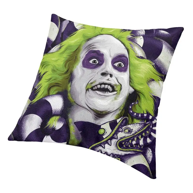 Nordic Horror Ghost Beetlejuice Cushion Cover Polyester Comedy Fantasy Film Pillow Case Living Room Decoration Pillowcase | Дом и сад