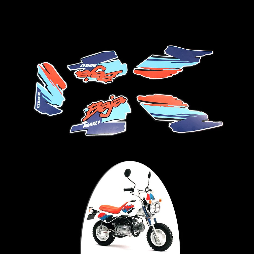 

Наклейки на мотоцикл, наклейка на бак, комплект наклеек для тела, набор наклеек для мотоцикла Honda Monkey Bike Z50R BAJA