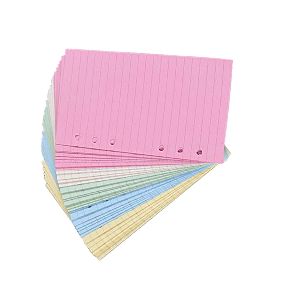 

Paper Loose Leaf A6 Refill Binder Planner Lined Filler Inserts Refills Notebook Hole Ruled Sheet Ring Note Colorful Book Journal