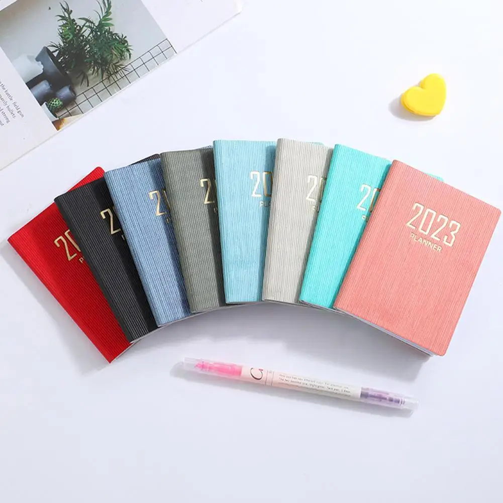 

2023 Notepad A7 English Schedule Book Small Pocket Pocket Notebooks Cute Writing Notebook Books B5o3
