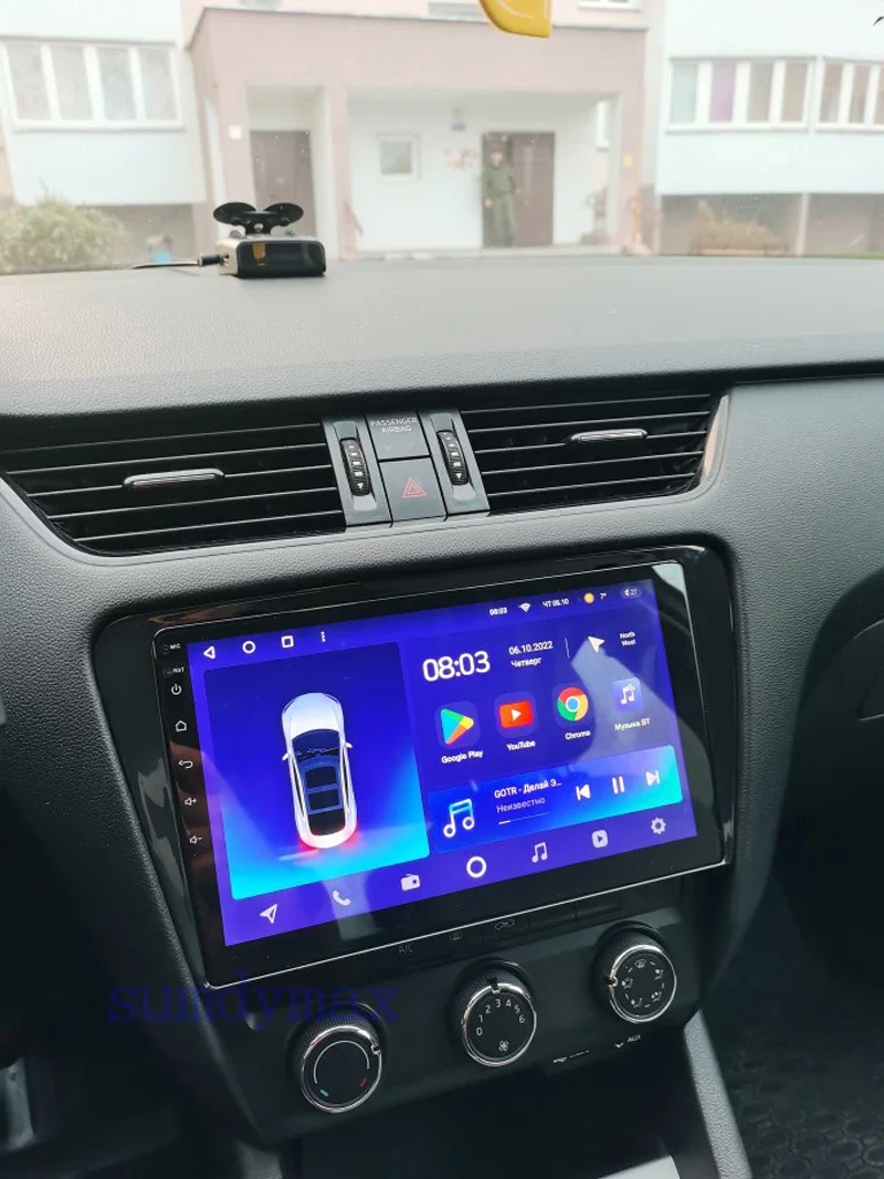 10 1-дюймовая двойная 2-диночная рамка для автомобильного радиоприемника Skoda Octavia A7