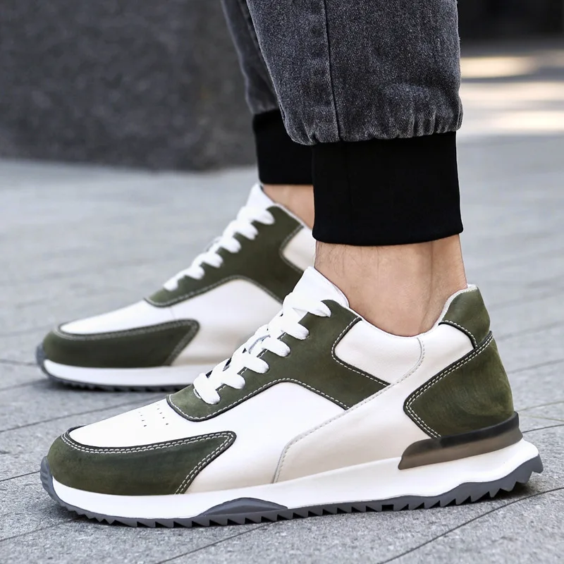 Height Increasing Shoe Men Taller Elevator 8CM Invisible Insole  baseball for Daily Men's Heighten Increased Wedding Oxfords Off