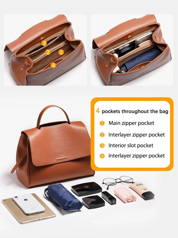 Zency Ladies Top-handle Handbags Soft Designer Bag Crossbody Roomy Purse Tote Bags For Shopper Commuter Office