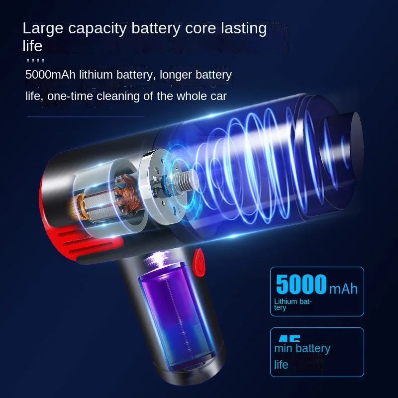 Автомобильный пылесос 9000pa 9000mbar воздуходувка Беспроводная Usb домашняя Клавиатура