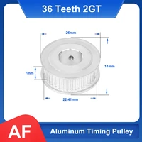 36 teeth 2gt timing pulley bore 4566 3581012 15mm aluminum synchronous wheels 3d printer parts for width 6mm timing belt