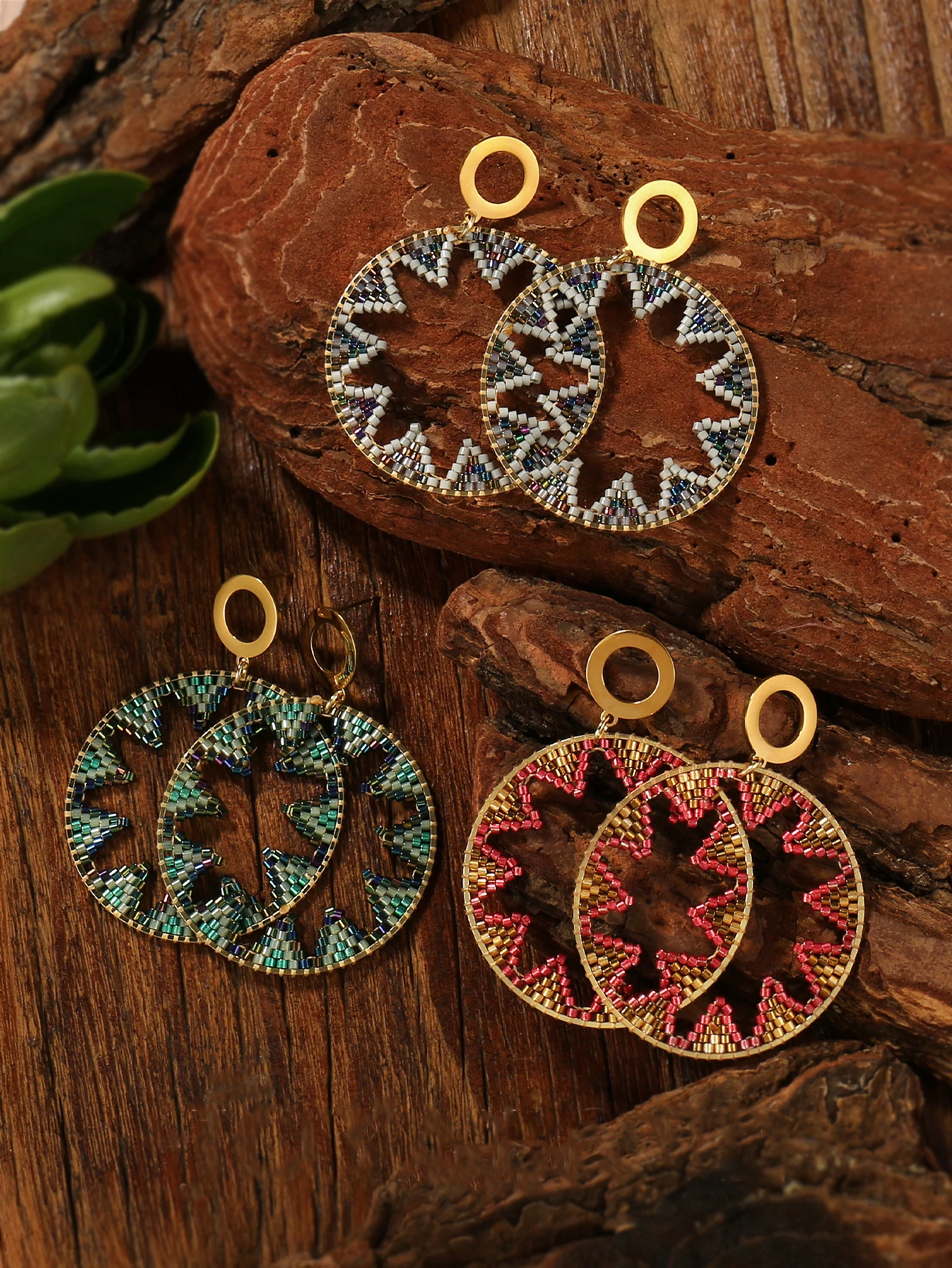 Висячие серьги Badu ручной работы с бисером для женщин богемные этнические