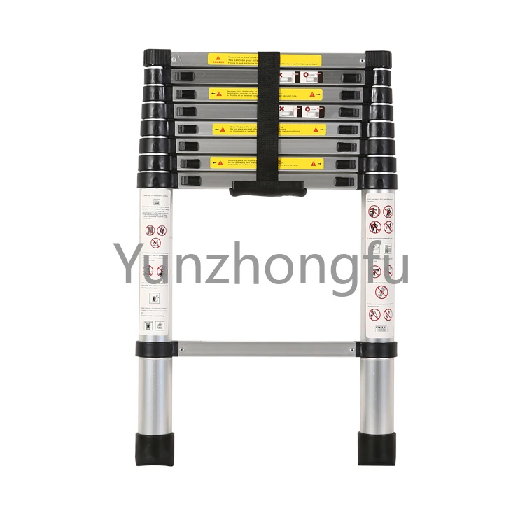 

Доставка в срок, 2-метровая телескопическая алюминиевая лестница, 250 фунтов, 7 ступеней, Бытовая Лестница с Ce