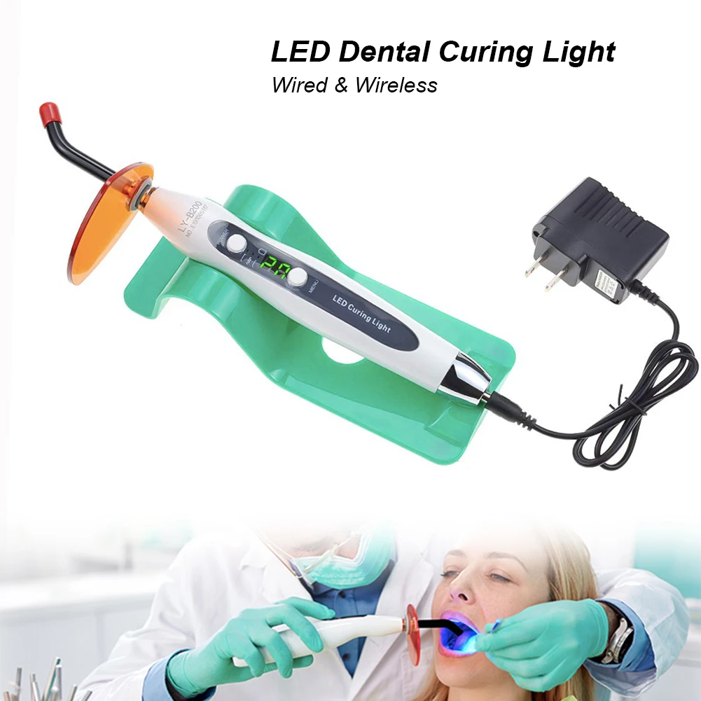

Wireless Dental Curing Light Blue Ray Dental Polymerized Resin Dentistry Material Cured Lamp Machine Orthodontics Dentist Device