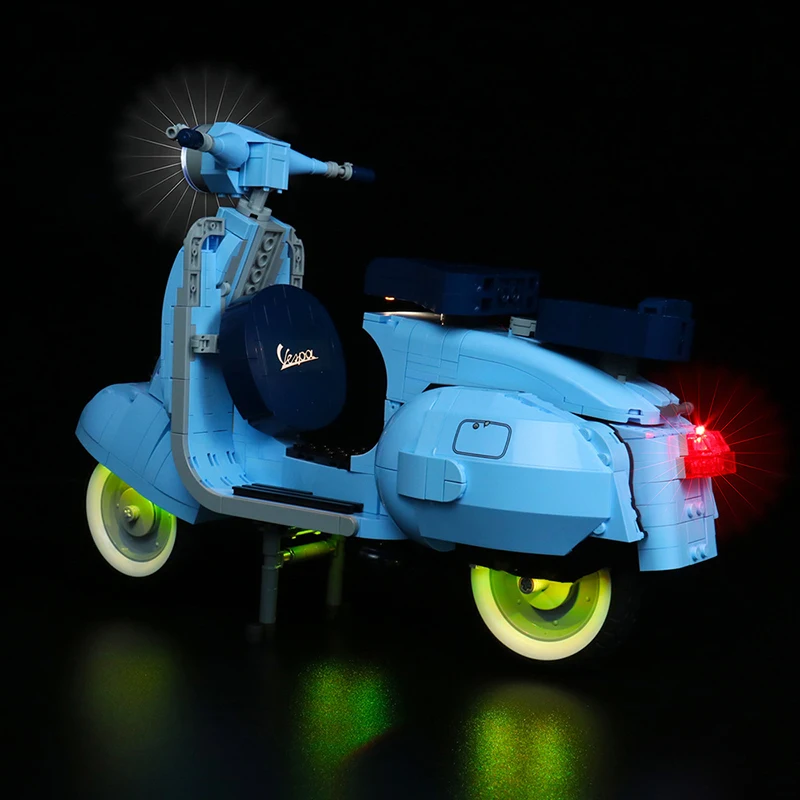 Совместим с 10298 мотоцикл Vespa римские праздничные светодиодсветодиодный лампы
