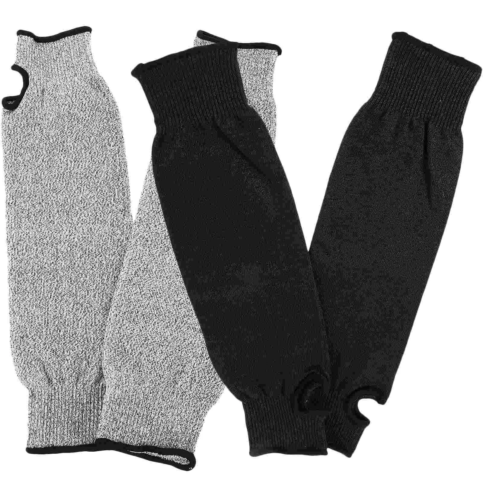 

2 Pairs Arm Sleeves Men Cut Resistant Cover Bite Forearm Protection Protective Case